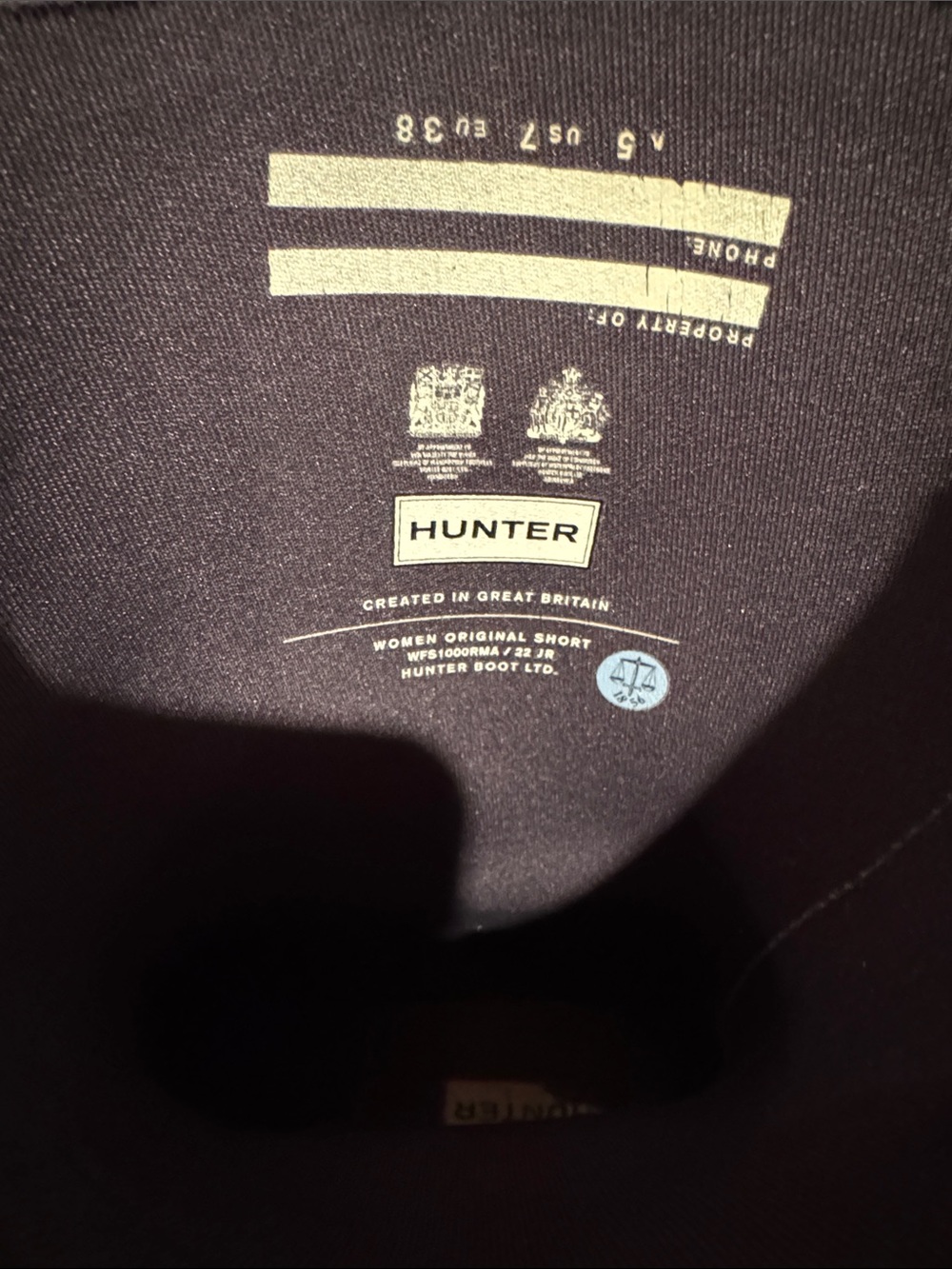 Hunter Black Mid-Calf Waterproof Rain Boots - Picture 2 of 2